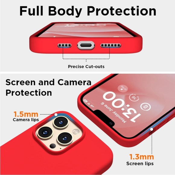 New Designed for iPhone 13 Pro Case, Liquid Silicone Case 2X Screen Protectors], - Picture 10 of 14
